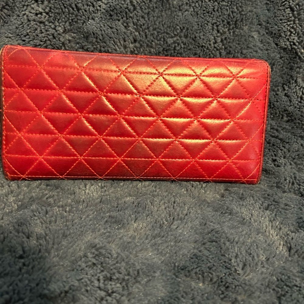 PRADA Pink Saffiano Leather COA Tare Quilted Wallet - Picture 5 of 13